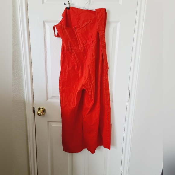 Anthropologie Seen Worn Kept Red Wide Leg Jumpsuit 8 - Picture 5 of 10